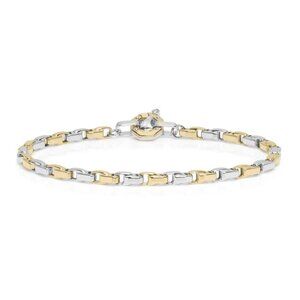 BARAKA Men's BR314001BGLU210002 White & Yellow Gold White Diamond Bracelet